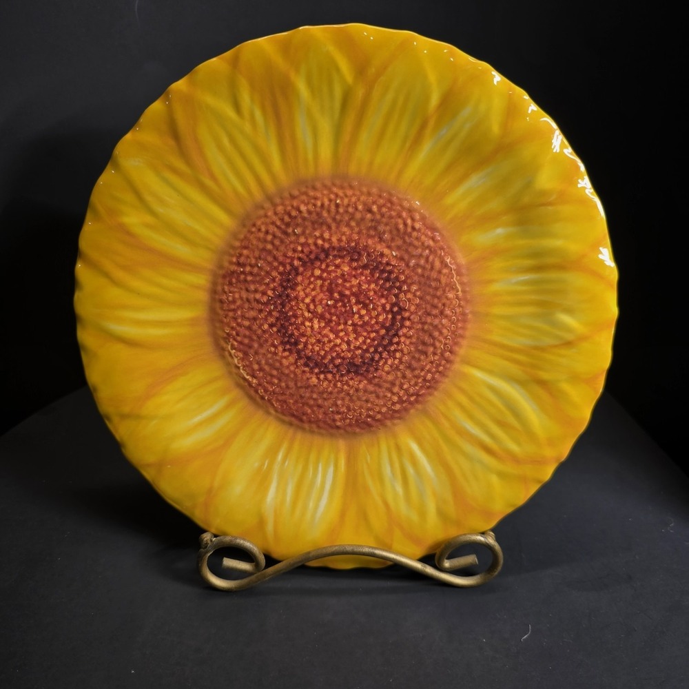 Williams Sonoma Sunflower Plate Yellow Decorative Serving Dish